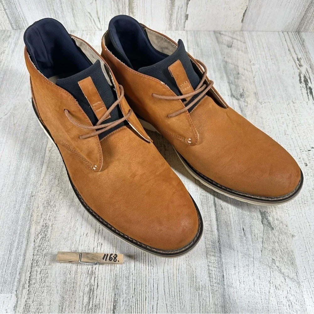 Kenneth Cole Reaction Casino Chukka Tan Suede Casual‎ Ankle Boots #1168